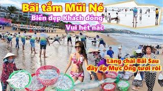 Cuối tuần "bùng nổ" ở Mũi Né: Biển đẹp, người đông, vui hết nấc - Đầy ấp Mực Ống tươi rói khó cưỡng