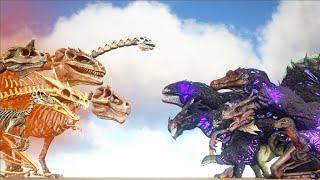 All Skeletal VS All Corrupted Creatures | DodoRex vs DodoWyvern | ARK: Fear Evolved