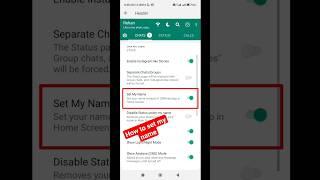 How to set my name on gb WhatsApp screen #shorts