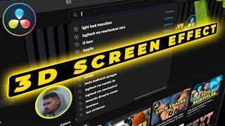 3D Screen Effect in Davinci Resolve 18