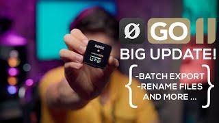 BIG UPDATE ! Rode Wireless Go II And Rode Central App Get Updated | Batch Export And Much More ...