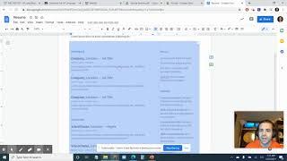 Google Docs Resume Template