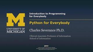 Chapter One - Why we Program? Video: Welcome to Class - Dr. Chuck