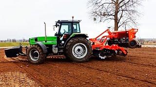 Siew 2021 - Deutz Fahr Agrostar 6.61 & Agro Factory Thor 3m & Poznaniak S056