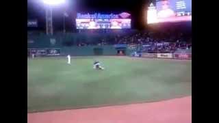 Drunk Red Sox Fan Runs Onto Field, Gets Leveled By Security