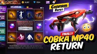 Cobra Mp40 Return Event Confirm Date| New Event Free Fire Bangladesh Server | Free Fire New Event