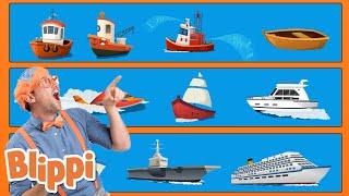 Blippi | Blippi explores loads of Boats!! | Educational Videos for Toddlers | Cars for Children