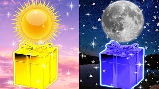 Escolha seu presente de Sol ou Lua  Choose Your Gift Sun or Moon  Elige Tu Regalo 