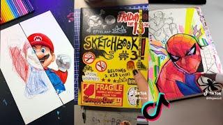 Cute Art TikToks I Saved ⋅𖦹 ׂ 𓈒 ೀ DIY Inspiration ⋆ Drawings . ALT . Sketchbook #18