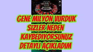 RULET | MİLYON ALDIM GENE , SİZ BU YÜZDEN KAYBEDİYORSUNUZ ? #rulet #casino