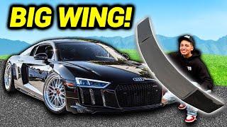 I PUT A HUGE SPOILER ON MY AUDI R8!!!