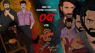 OG vs Pushpa  vs ️Devara 2D animation | Pawan Kalyan | Mr NTR | AlluArjun | Balayya | Ram Charan