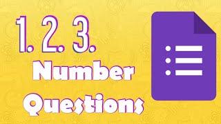 Number My Google Form Questions