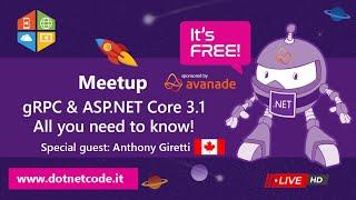 Meetup DotNetCode: gRPC & ASP.NET Core 3.1 All you need to know! - video integrale