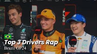 Lando, George & Yuki Post Qualifying Interview | Brazil GP 24