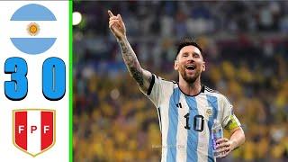 Messi 2 Goals Argentina vs Peru 3-0 - Highlights & All Goals 2024ملخص