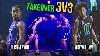 Julian Newman Throws Ball Off Mikey Williams' Head, Then Mikey GOES OFF! Julian Challenges Kyree 
