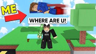 FLYING Above the Map to CHEAT in Hide & Seek.. (Roblox Bedwars)