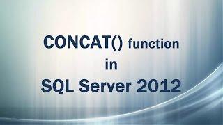 CONCAT() function in SQL Server 2012