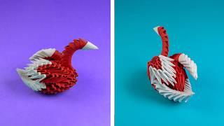 How to make a 3D origami Swan