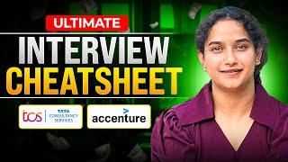 Interview Cheatsheet that helped me Crack 13+ job Offers | TCS | Accenture | 2024