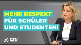 Daniela Ludwig: Mehr Respekt für Schüler und Studenten!