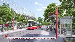 Wiener Straßenbahnlinie 18 wird bis Stadion verlängert