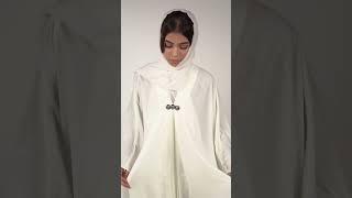 Afreen || Pearl White Abaya || Manjan Fabric || Noor-ul-Hijab