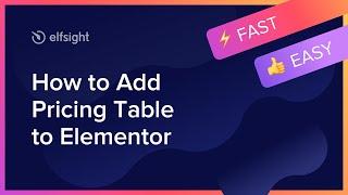 How to Add Pricing Table to Elementor