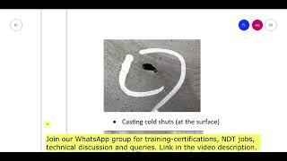 Metal Discontinuities Through Lifecycle ll Appearance of discontinuities ll casting forging welding