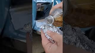 Chrome cleaning hack! Apple cider vinegar and aluminum foil!