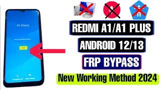 Redmi A1/A1 Plus FRP Bypass 2024 | Android Setup/Voice Command Not Working |New Method Android 12/13