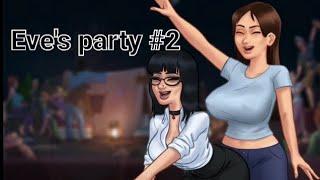 Eve's party with all people and Eve's sisters jenny dance Summertime Saga Gameplay