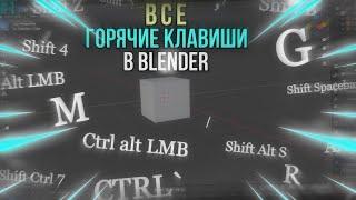 ВСЕ ГОРЯЧИЕ КЛАВИШИ В BLENDER || ЧАСТЬ 1