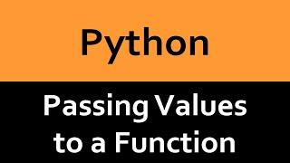 Passing Values to a Function in Python