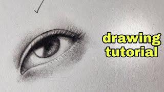 tutorial#1 eyes drawing | how to draw eyes | #ameerartist #trending