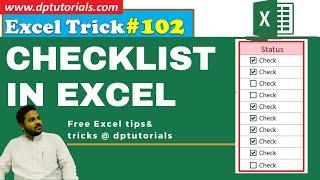 How To Create Checklist in Excel || Create an Interactive Checklist in Excel || Excel Tricks