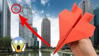 How To Make The WORLD RECORD PAPER AIRPLANE! Paper Planes 200 FEET!