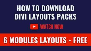 How to install Divi Layout pack | Divi Theme Tutorial for Beginners (2022)