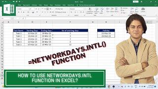 How to use NETWORKDAYS INTL function in excel? #excel