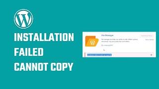 WordPress plugin error: Installation failed cannot copy file | 2023 | #WordPress 15