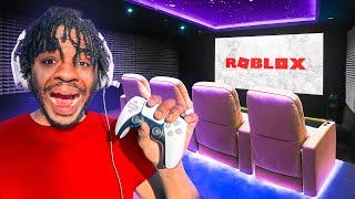 I Played ROBLOX In My MOVIE THEATER..