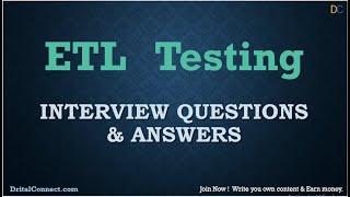 ETL Testing Interview Questions and Answers