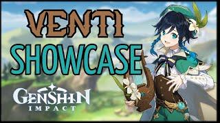 Genshin Impact | Venti Showcase (All Skills + Combat)