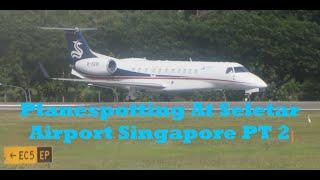 Planespotting at Seletar Airport ( E-135, E-190, Fokker 70,  Bombardier Planes, A320 and 737)