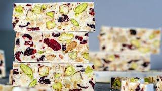 Нуга  рецепт без термометра в домашних условиях  Восточные сладости  Nougat recipe