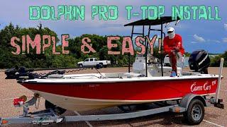 How to Install the Dolphin Pro T-Top on a Center Console Boat! #boats #fishing #makoboats #diy