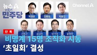 [단독]비명계 15명 조직화 시동…‘초일회’ 결성 | 뉴스A