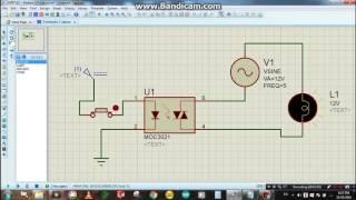 How to use Optocoupler  to control an AC Lamp circuit - Proteus Simulation