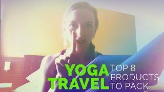 Travel Yoga | Best Mat, Props & Products I Bring in my Suitcase | Using Props Traveling Essentials